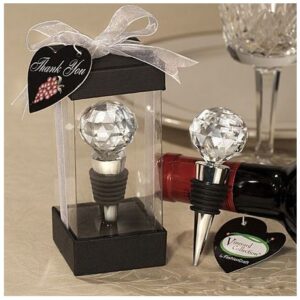 ที่ปิดจุกขวดไวน์ หัวคริสตัลสีขาว ตอบโจทย์ของชำร่วยหรูใช้งานได้จริง