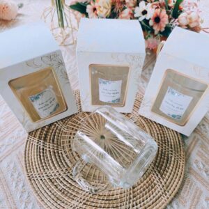 แก้วกาแฟใสขนาด300ml ใส่กล่อง ของชำร่วยงานศพ